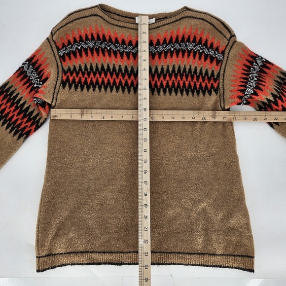 Sita Murt Fair Isle Alpaca Sweater Nordic Tribal Winter Fall Womens Sz 12 - Picture 10 of 12
